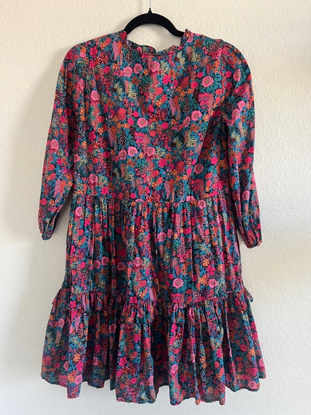 Ruffleneck Tiered Popover Liberty® Ciara Dress. Size S - Picture 11 of 12